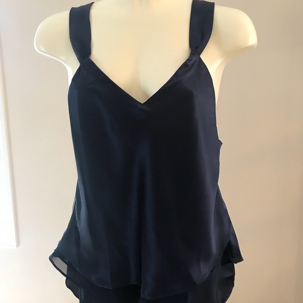 Jolynn navy blue cami/tap set